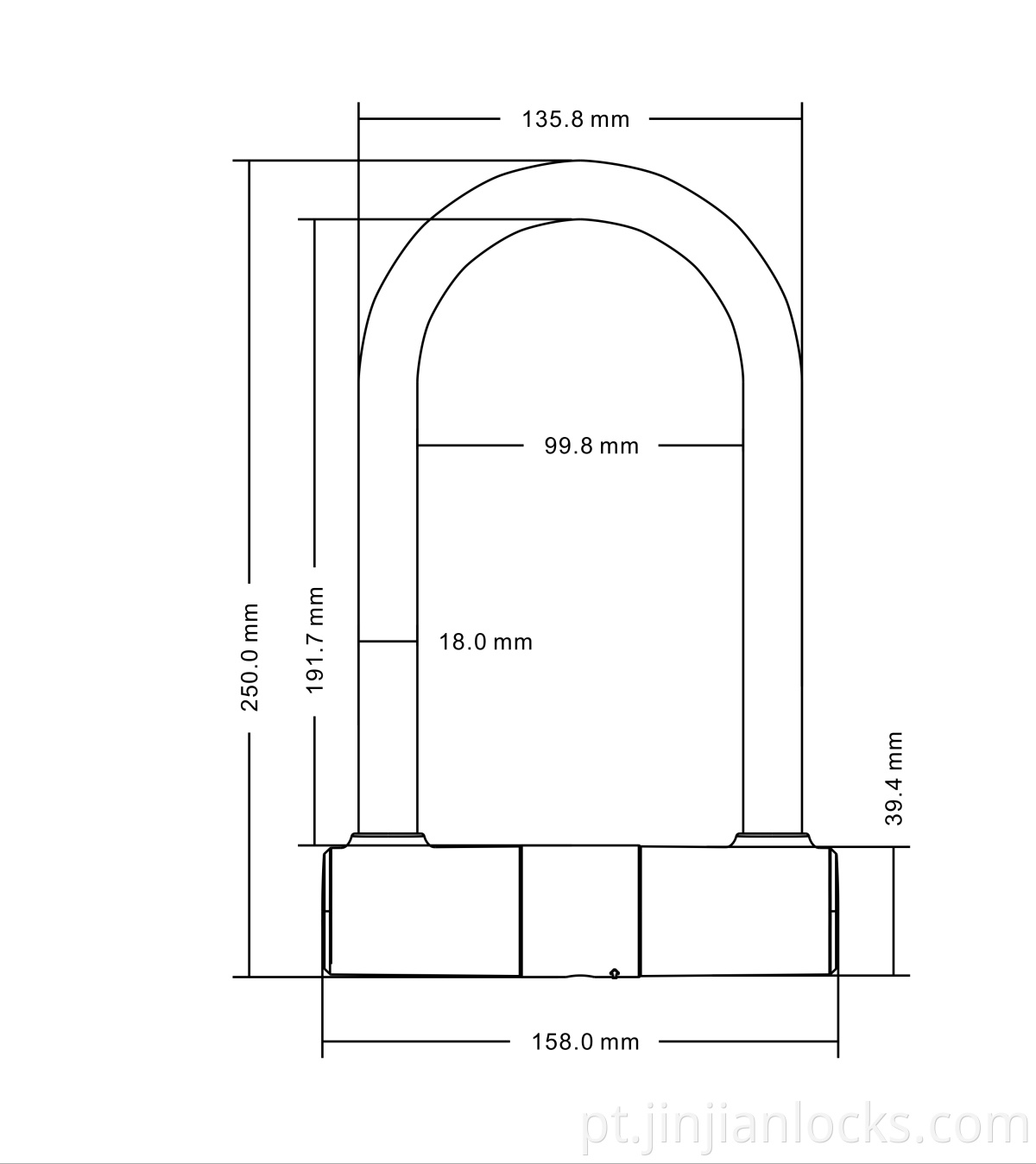 Bicicleta pesada de 18 mm U trava de manilha com suporte de montagem de montagem resistente Anti -roubo Motocicleta Bloqueios seguros para moto de bicicleta